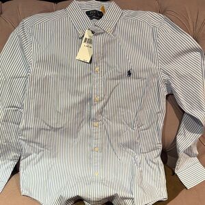 Polo by Ralph Lauren White and Blue Striped Shirt